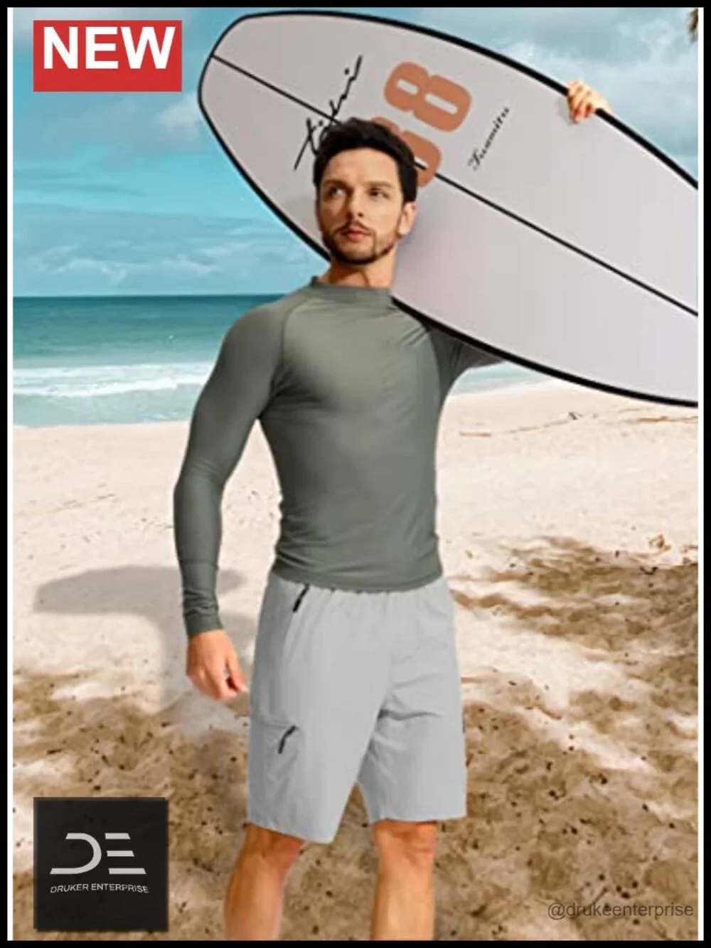 Men's Quick Dry Board Shorts 5 Pockets Swim Trunks UPF 50+ No Mesh Liner